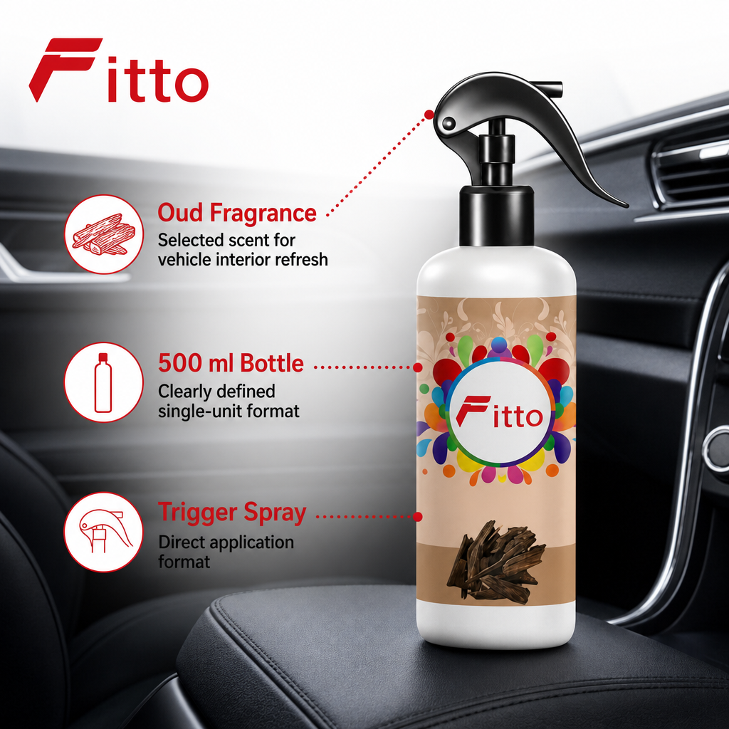 96 Pieces Trigger Spray Car Air Fresheners, Oud Scent, 500 ml
