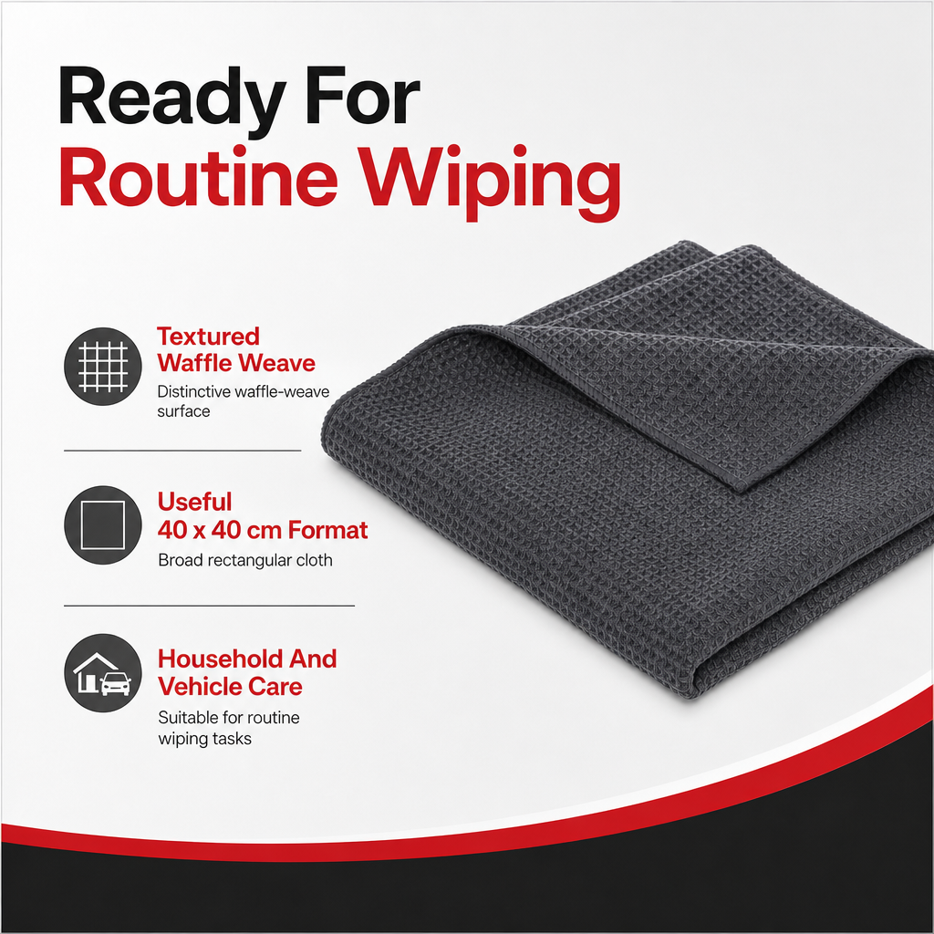 120 Pieces Waffle-Weave Microfiber Cleaning Cloth, 40 x 40 cm, Grey