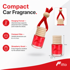 144 Pieces Hanging Bottle Air Freshener, Strawberry Scent, Red, 8 x 4 x 4 cm