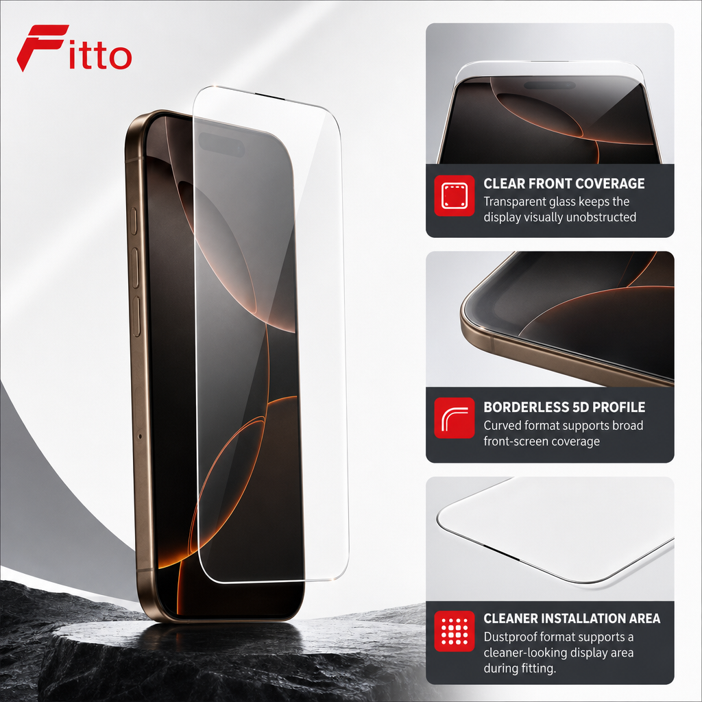 120 Pieces Screen Protectors, Borderless 5D HD Tempered Glass for Pro Phone Model, Dustproof Edge Coverage