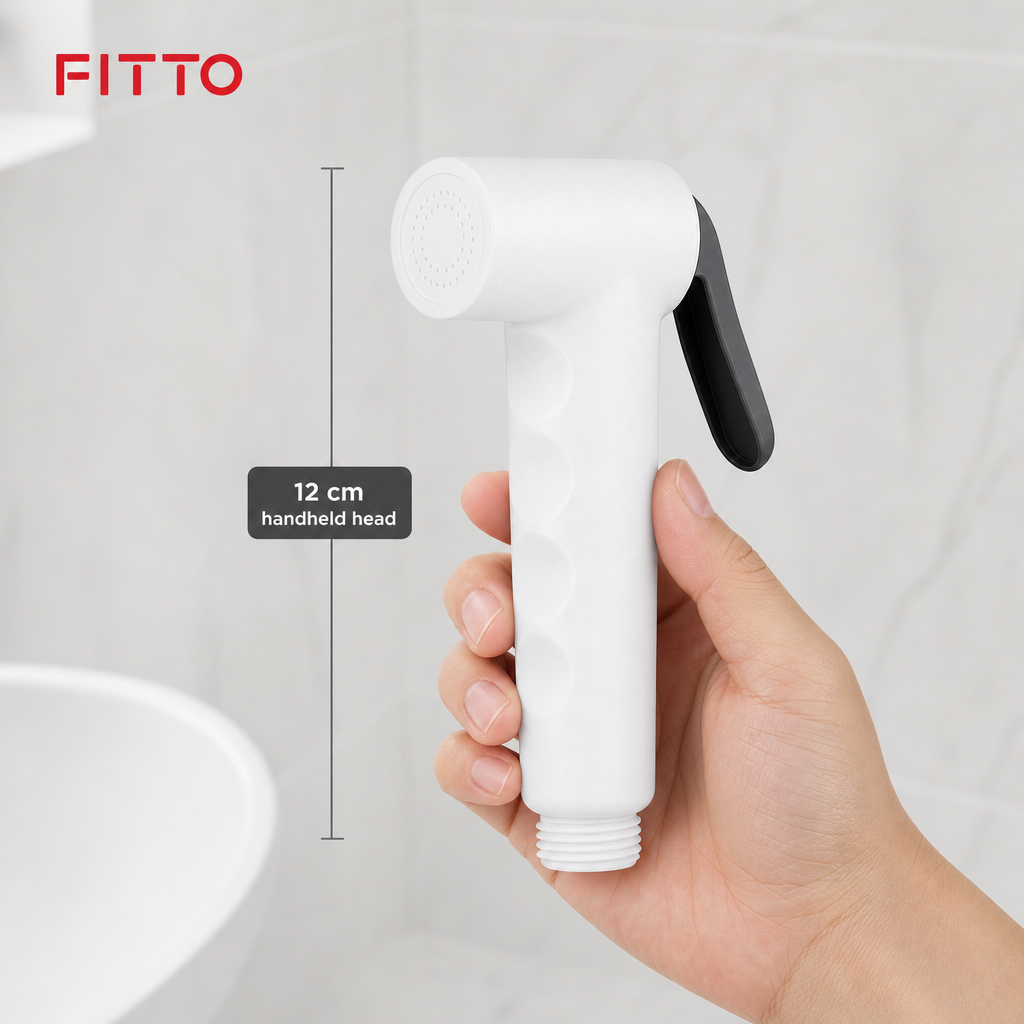96 Pieces Handheld Bidets Sprayer Head, Shattaf Bathroom Fixture, 12 cm, White, 1 Piece