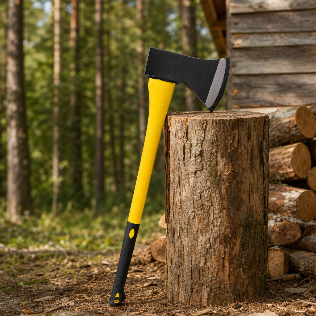 60 Pieces Felling Axe, 70 cm, Black and Yellow, 1 Piece