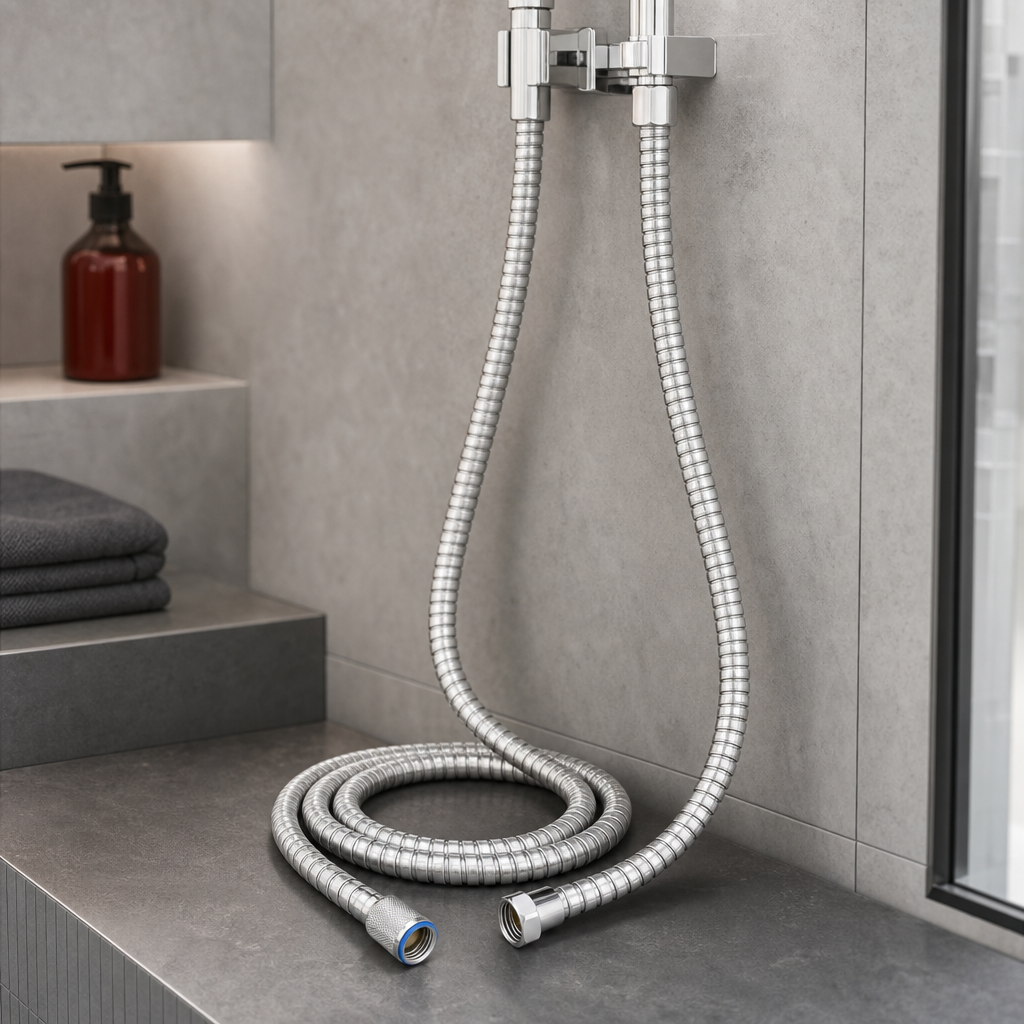 96 Pieces Flexible Stainless Steel Shower Hose, 1.5 m, Silver, 1 Piece