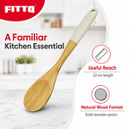 96 Pieces Wooden Cooking Spoon, Solid Wood, 32 cm, Single Piece