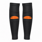 96 Pieces Shin Guard Sockses, Size L, Black and Orange, Pair for Sports Training