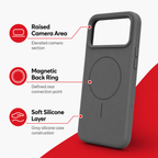 120 Pieces Silicone Magnetic Phone Cases with Raised Camera Protection for iPhone 13, Gray