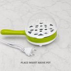 72 Pieces Mini Multifunction Electric Hot Pot with Steamer Insert, Green