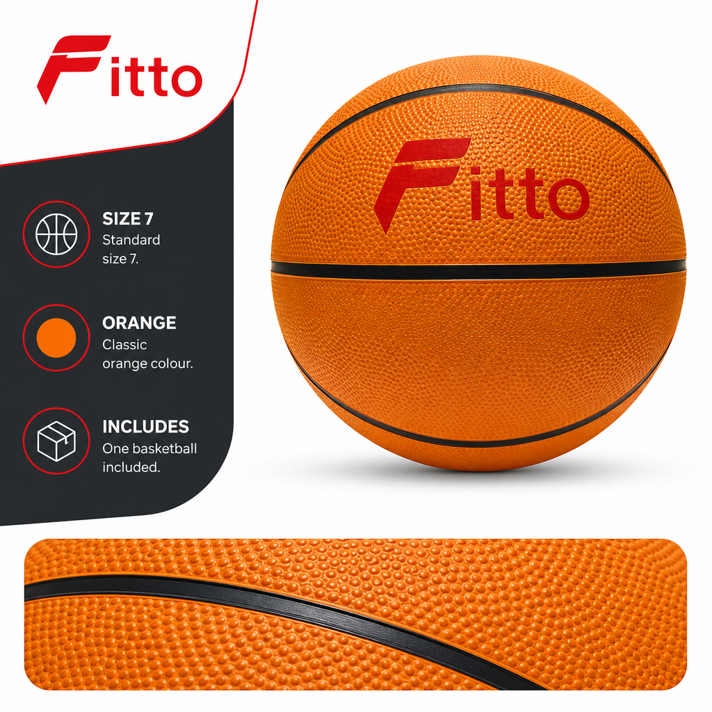 96 Pieces Basketball Size 7 Orange Sports Ball for Indoor and Outdoor Play