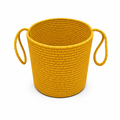 96 Pieces Woven Rope Storage Basket with Handles, Small Yellow, 20 x 15 cm