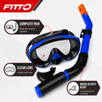 72 Pieces Swimming Mask and Snorkel Set, Blue