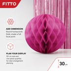 240 Pieces Pink Paper Honeycomb Ball Decoration, 30 cm, 1 Piece