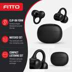 72 Pieces Clip-On Wireless Earbudses with Charging Case and Hi-Fi Audio