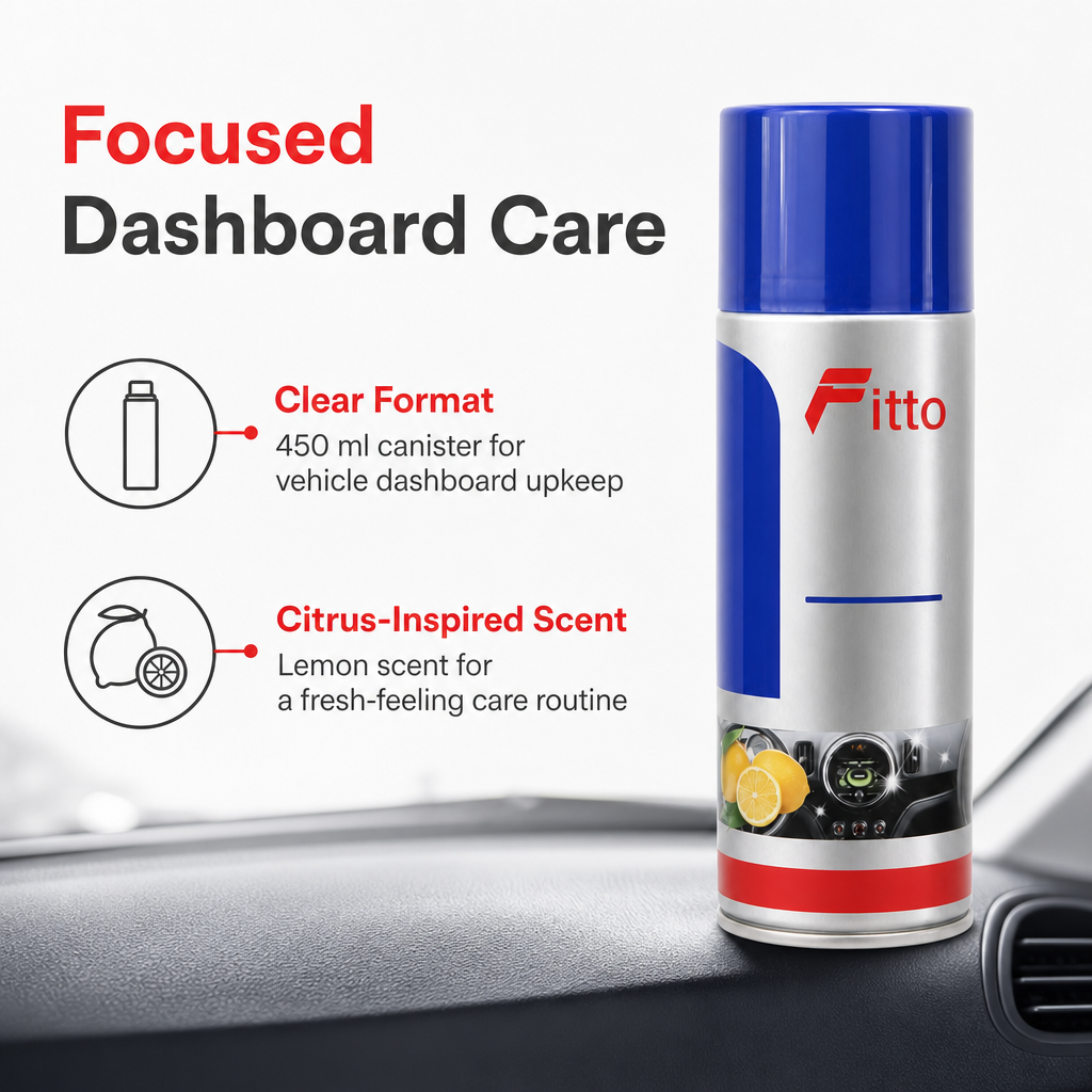 120 Pieces Dashboard Polish, Lemon Scent, 450 ml