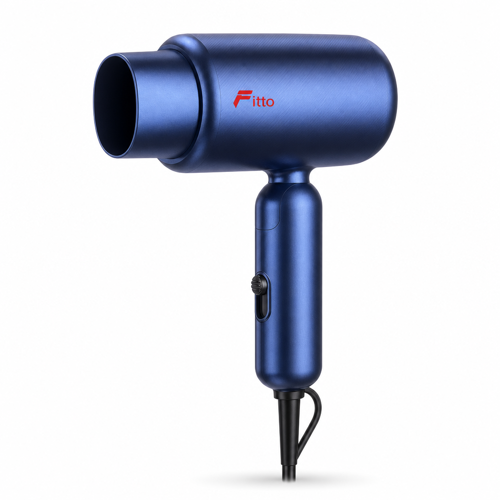 96 Pieces Blue 1200 W Foldable Hair Dryers, 1 Piece