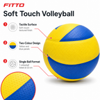 72 Pieces Soft Touch Volleyball, Yellow and Blue, 22 cm