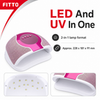 60 Pieces Nail Lamps 288 W 2-in-1 LED UV Dryer, Pink and White, 1 Piece
