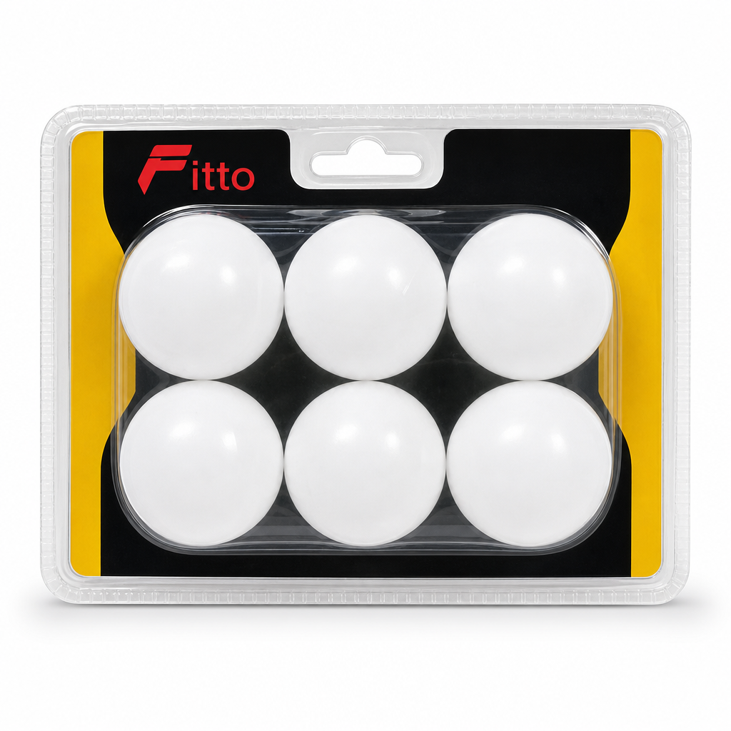 144 Pieces Table Tennis Balls, White, 6-Piece Pack for Practice and Recreational Play