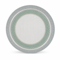 60 Pieces Round Woven Serving Trays, 60 cm, Soft Grey and Muted Green Design