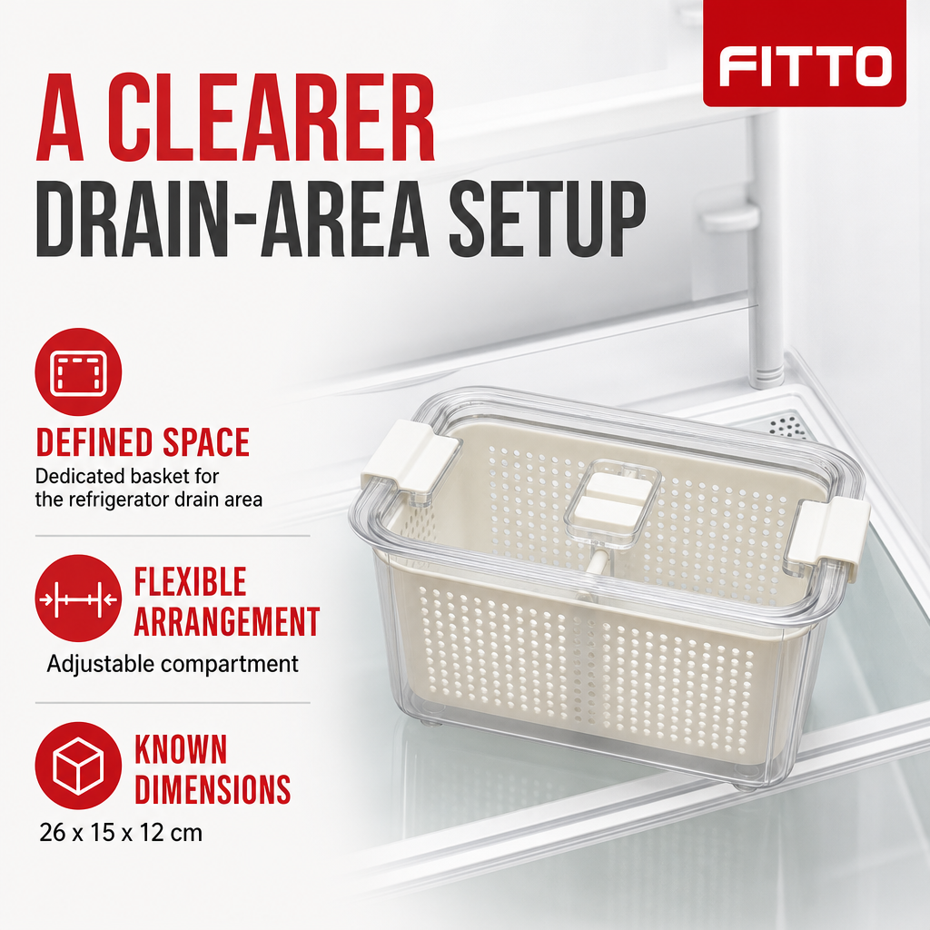96 Pieces Refrigerator Drain Baskets with Adjustable Compartment 26 x 15 x 12 cm