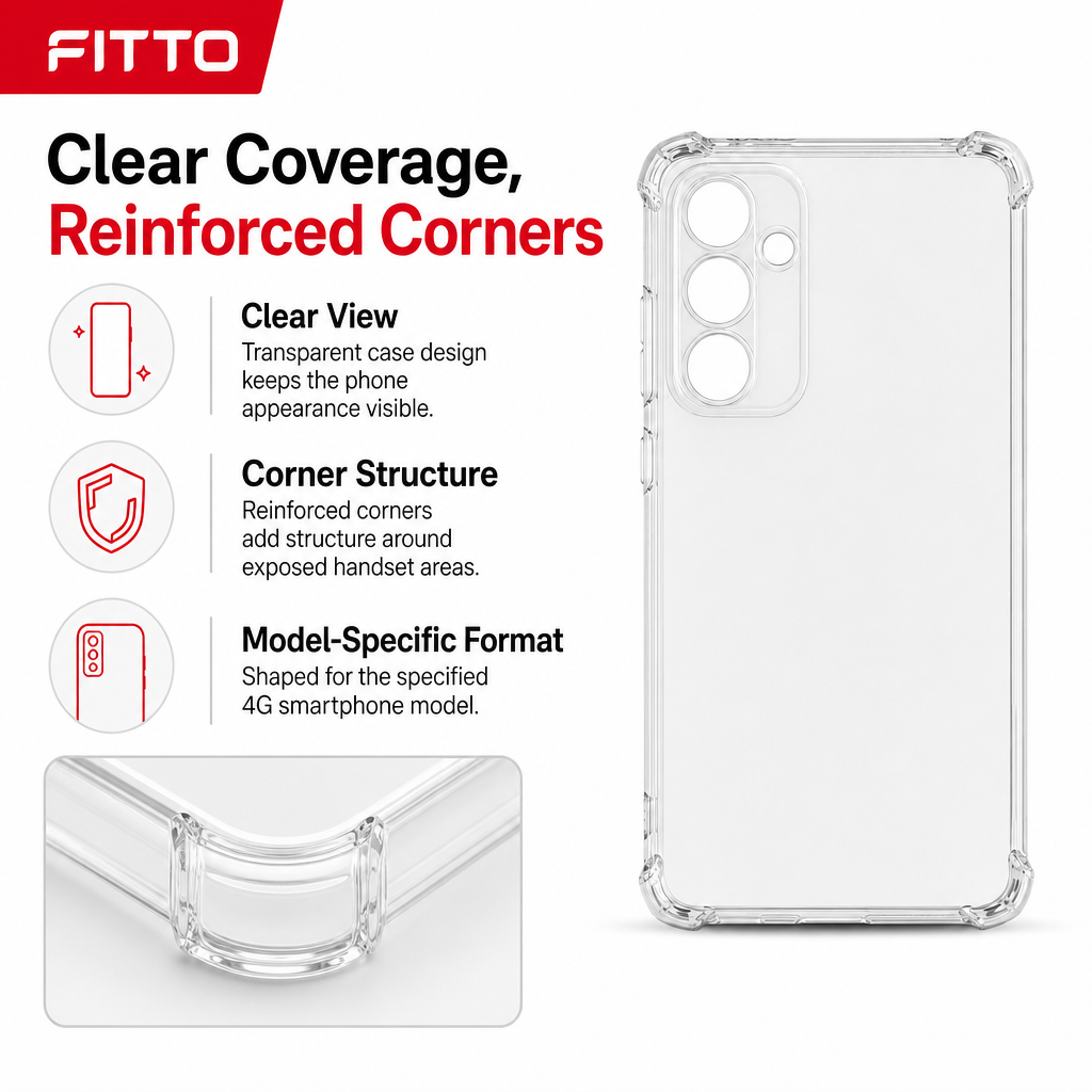 240 Pieces Clear Anti-Burst Protective Phone Cases with Reinforced Corners for 4G Smartphone