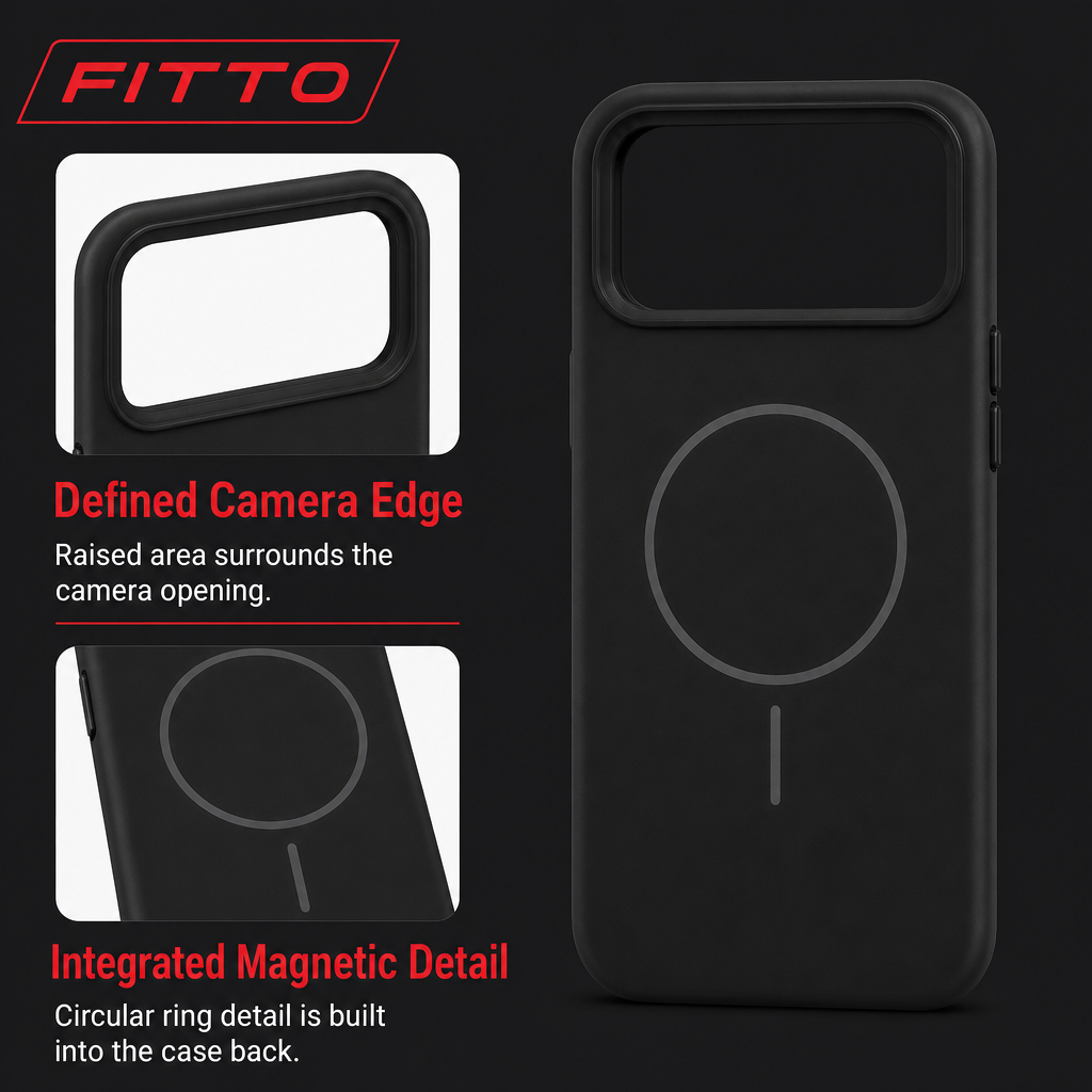 120 Pieces Magnetic Phone Cases with Raised Camera Protection, Silicone Design, Black