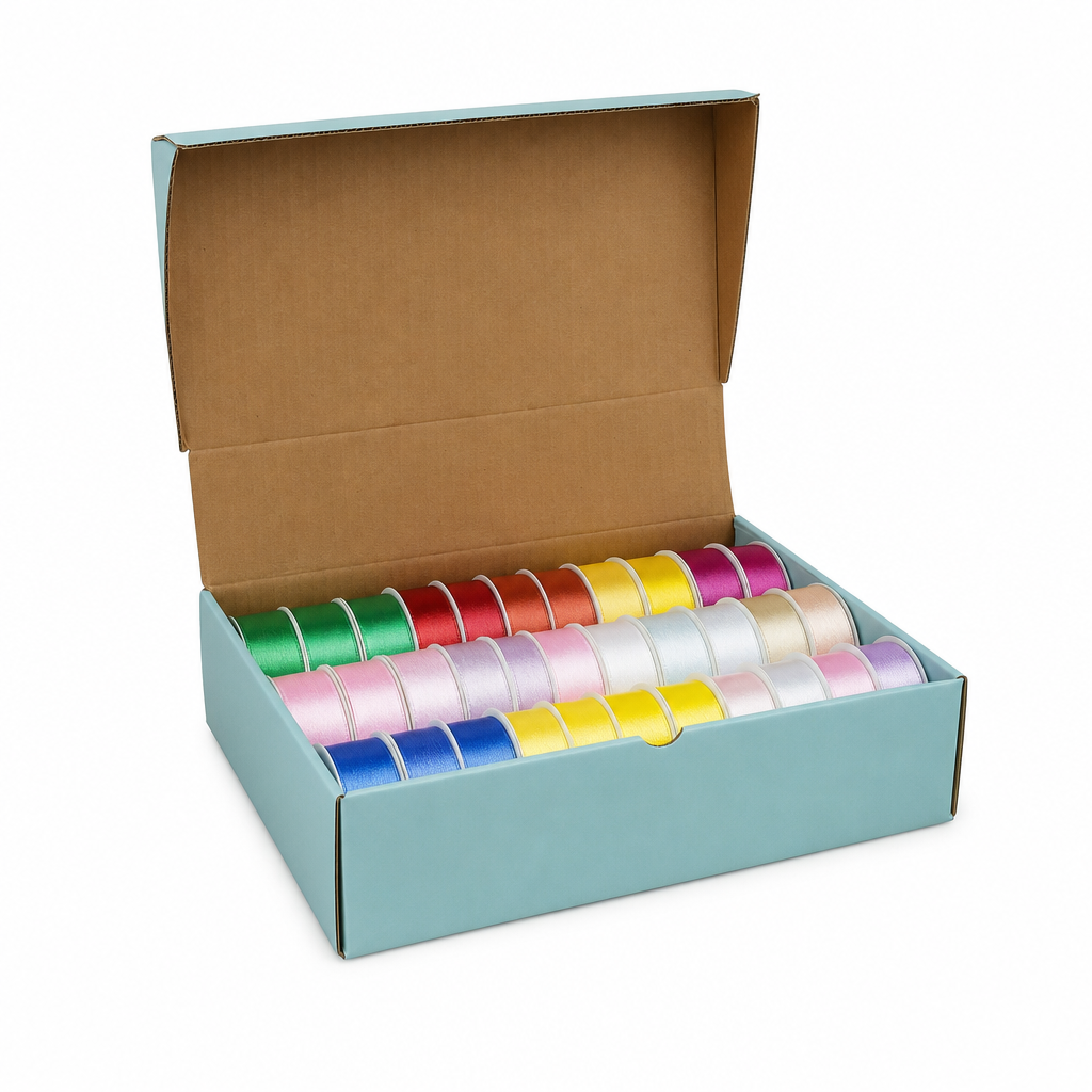 48 Pieces Assorted Colour Satin Ribbon Rolls, 2.5 cm x 3 m, 30 Rolls for Crafts