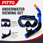 72 Pieces Swimming Mask and Snorkel Set, Blue, Single Set for Pool and Open-Water Recreation