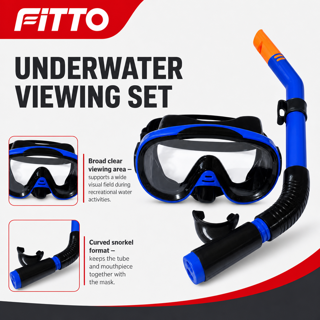 72 Pieces Swimming Mask and Snorkel Set, Blue, Single Set for Pool and Open-Water Recreation