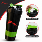 96 Pieces Sports Water Bottles with Carry Handle, Black and Green, 25 x 9 x 9 cm