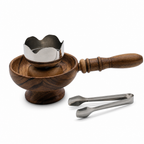 72 Pieces Wooden Incense Burner with Metal Bowl and Handle, 10 Inch
