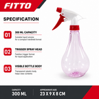 240 Pieces 300 ml Plastic Trigger Spray Bottle, Assorted Colour, 1 Piece