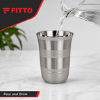 120 Pieces Stainless Steel Drinking Tumbler, Silver, 12 x 8 x 8 cm, 1 Piece