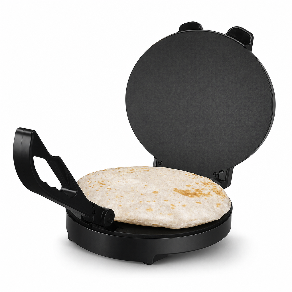 48 Pieces Electric Roti Makers, 1800 W, 10 in Non-Stick Plate, Black, 1 Piece