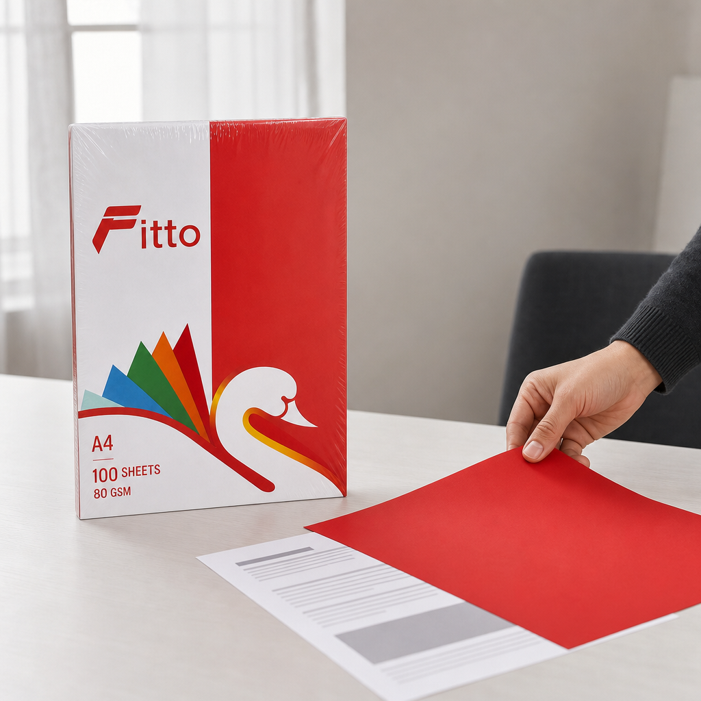 96 Pieces A4 Colored Paper, 80 GSM, Assorted Colours, 21 × 29.7 cm, 100 Sheets