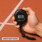 96 Pieces Digital Sports Stopwatches with Lanyard, Black Handheld Lap Timer for Training, Practice and Race Timing
