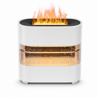 48 Pieces Desktop Flame-Effect Aroma Diffuser and Humidifier, White and Clear, 1 Unit