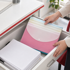 240 Pieces A4 Plastic Button Document Folder, Assorted Colour, Slim Profile, 1 Piece