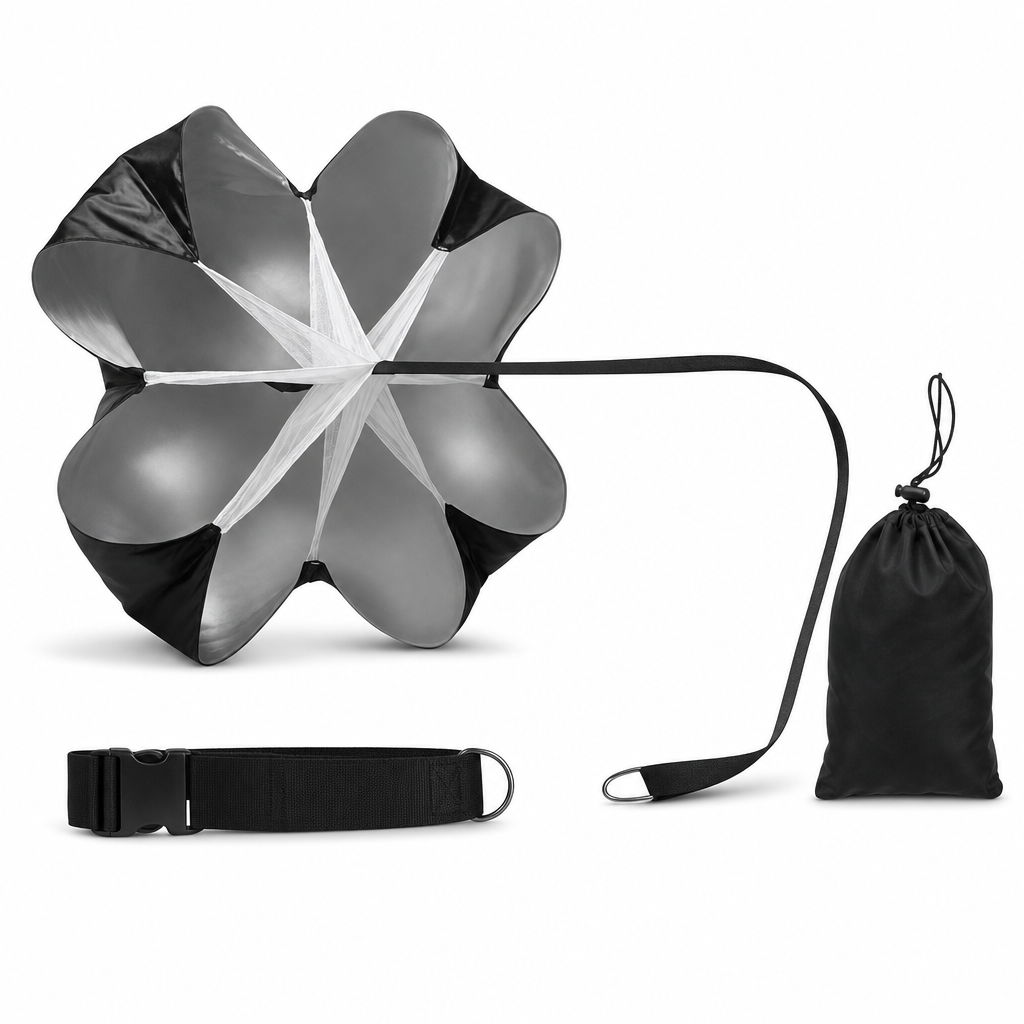 60 Pieces Speed Chute Resistance Parachute for Sprint Training with Waist Belt and Storage Bag