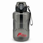 96 Pieces 1400ml Sports Water Bottles with Carry Strap, Smoke Gray