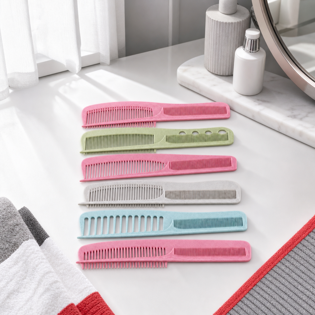 96 Pieces Pastel Multi-Colour Hair Combs Set, 6 Pieces for Styling and Grooming