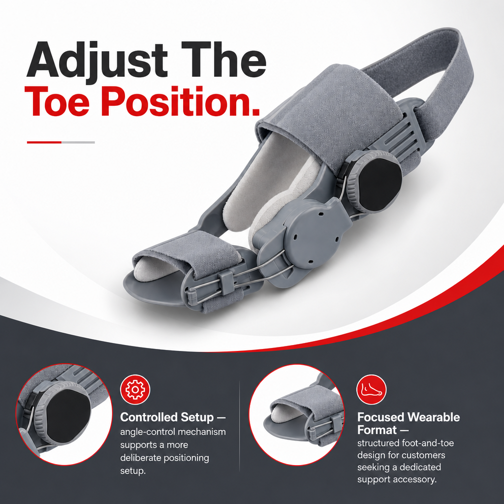 72 Pieces Grey Adjustable Toe Straightening Brace with Angle Control, 1 Piece