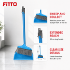 96 Pieces Long Handle Broom and Dustpan Set, 95 cm, Assorted Colour