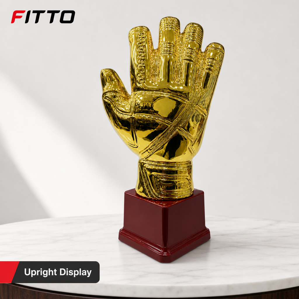 72 Pieces Goalkeeper Glove Trophy, Gold Decorative Award, 27 cm