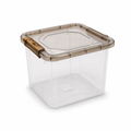 72 Pieces Clear Plastic Storage Container with Locking Lid, Clear and Brown, 48 x 36 x 32 cm