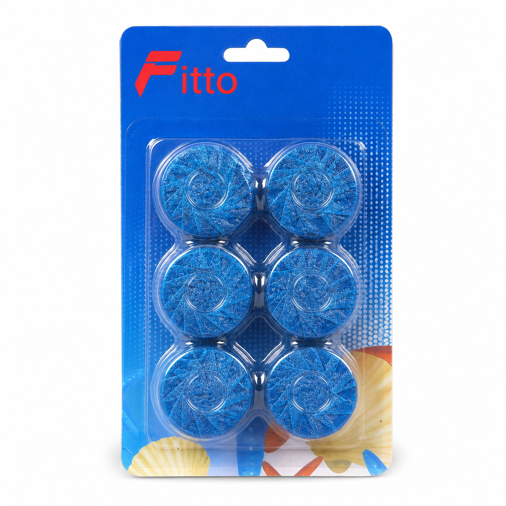 120 Pieces Toilet Cleaner Tabletses, Blue, 6-Piece