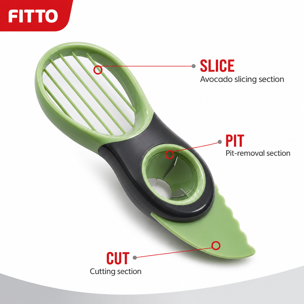 120 Pieces 3-in-1 Avocado Slicer, Pitter and Cutter, Green