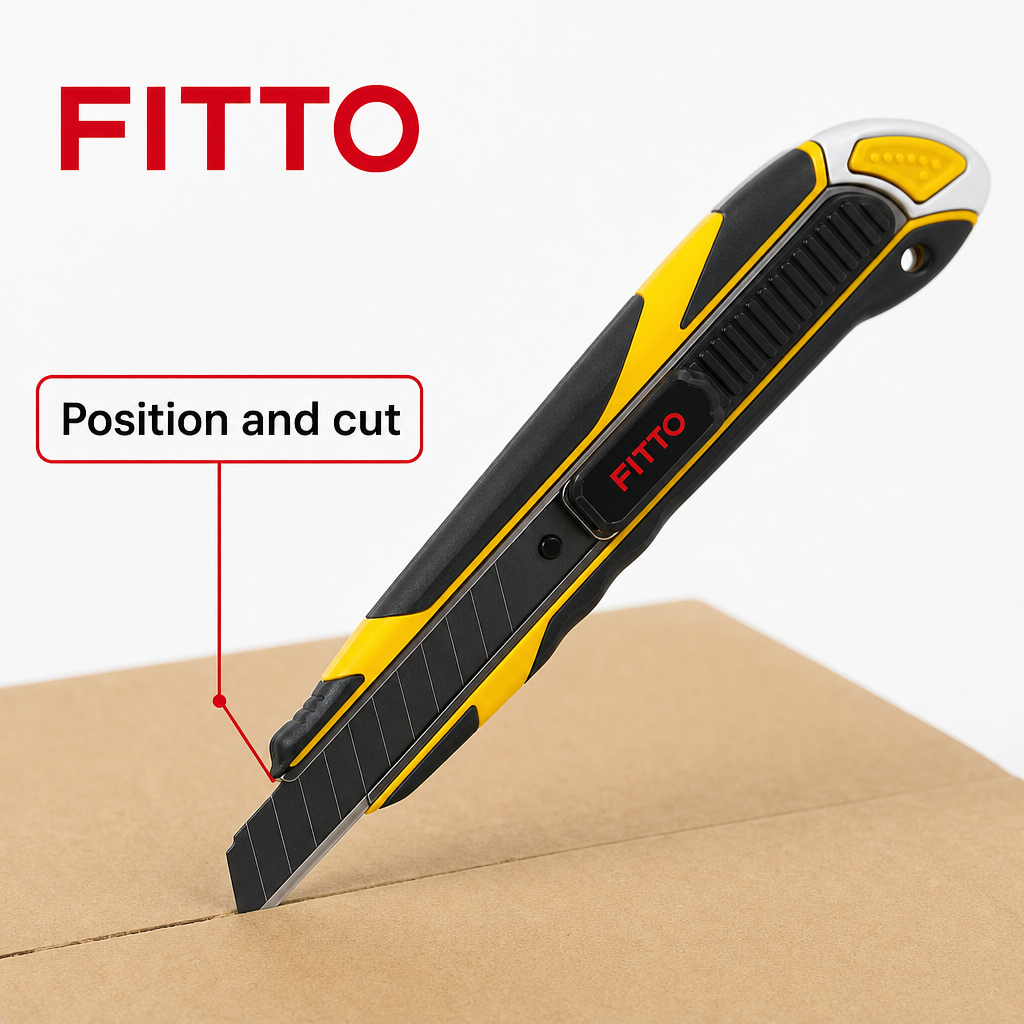 96 Pieces Utility Cutter, 9 mm Dual-System Design, Black and Yellow, 1 Piece