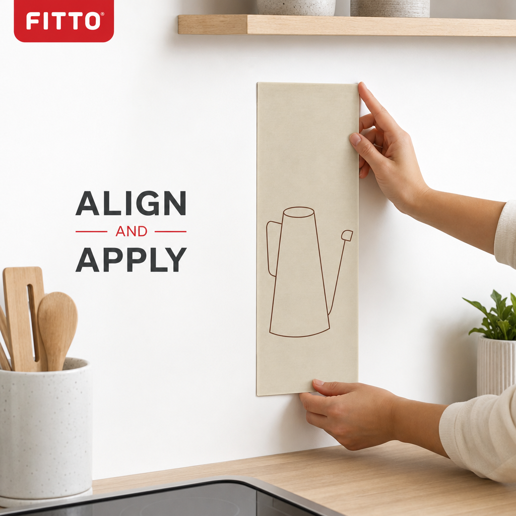 120 Pieces Beige Kitchen Anti-Oil Sticker Sheet, 100 cm, 1 Piece