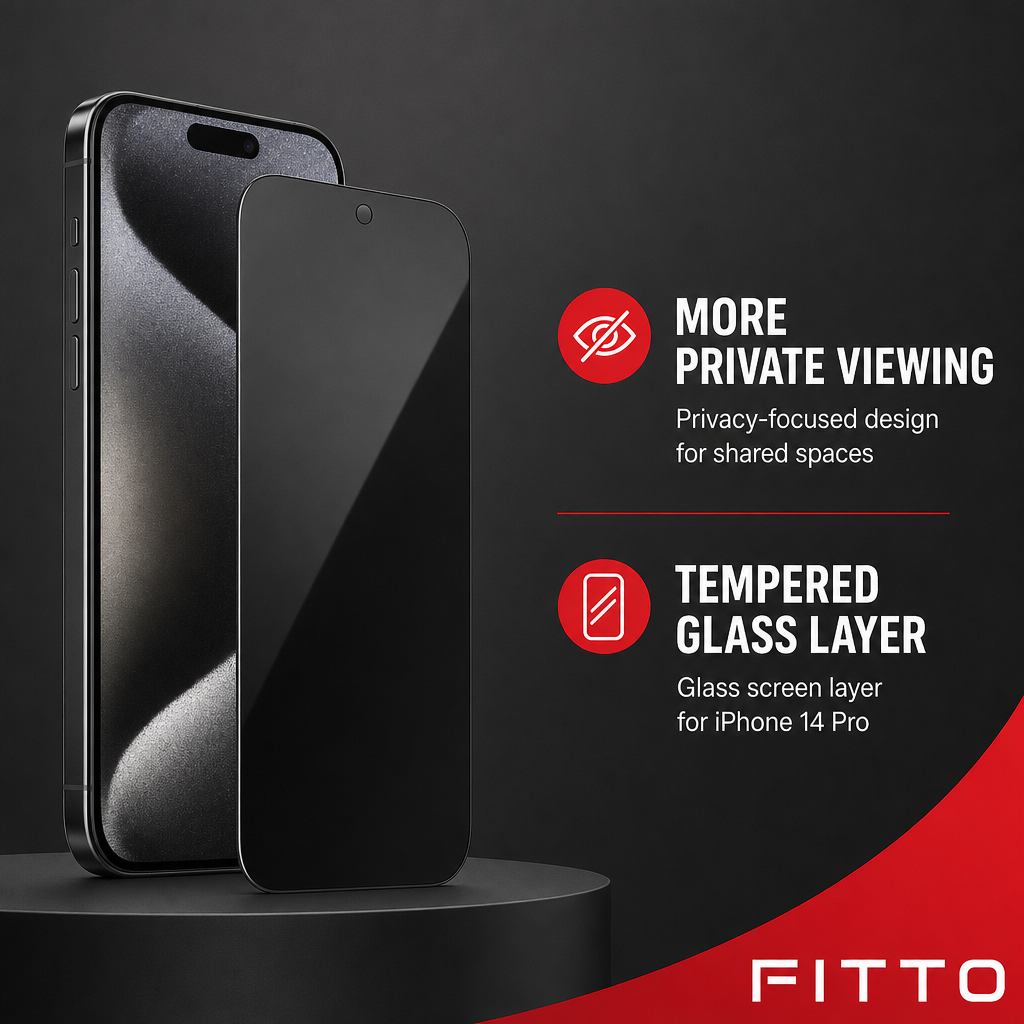 120 Pieces 360-Degree Privacy Tempered Glass Screen Protectors for iPhone 14 Pro, Black