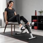 48 Pieces Pedal Exerciser for Arm and Leg Movement Black Grey 1 Piece, Adjustable Resistance and LCD Display